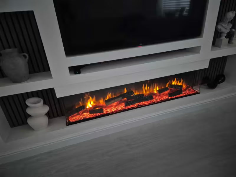 Where do you plug in an electric fireplace insert?