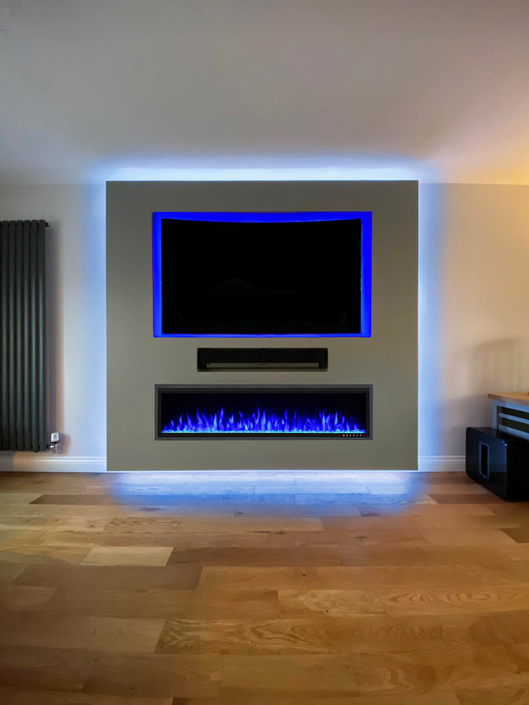Media Wall with Fireplace Guide | Wärme Designer Heaters