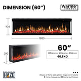 3D Wärme Firebox Panoramic 60