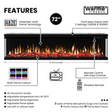 3D Wärme Firebox Panoramic 72